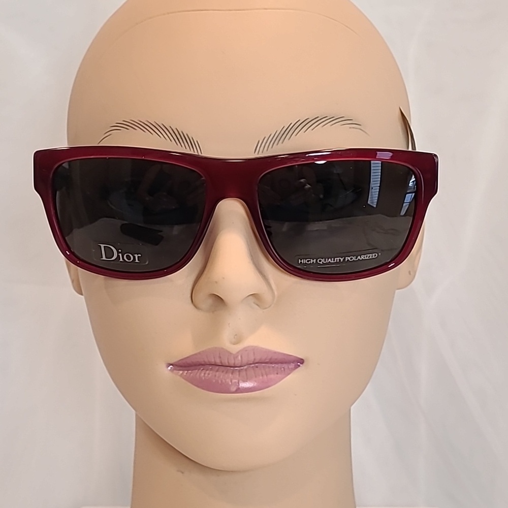 Dior Red Sunglasses with Black Lenses